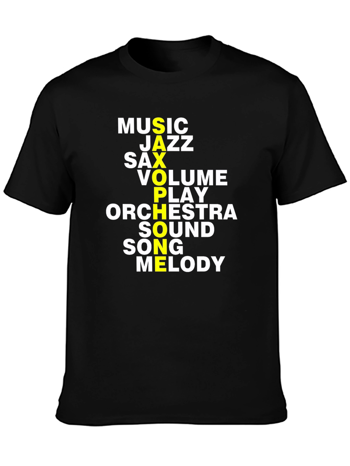 Music Lover Graphic T-Shirt - Saxophone Jazz Orchestra