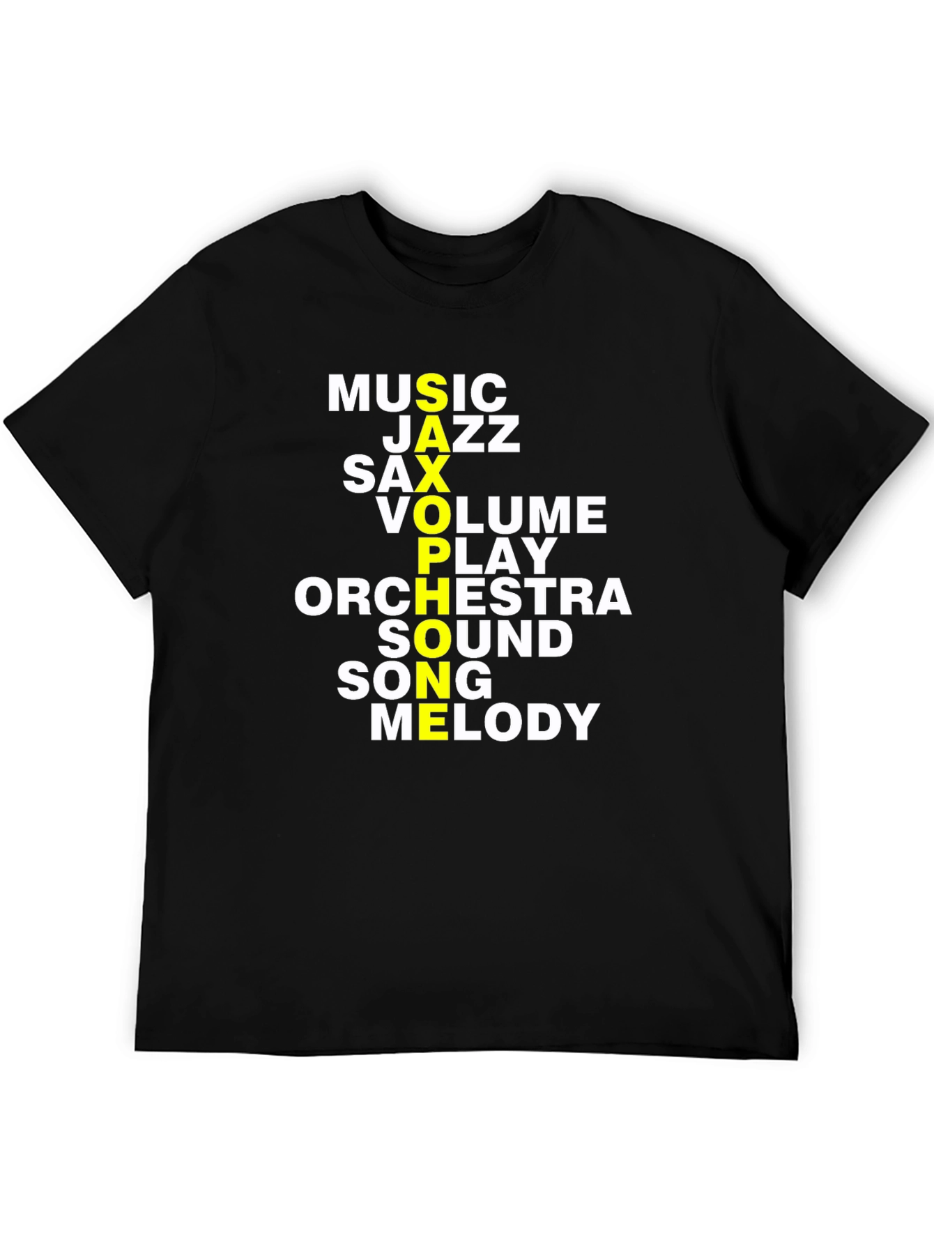 Music Lover Graphic T-Shirt - Saxophone Jazz Orchestra