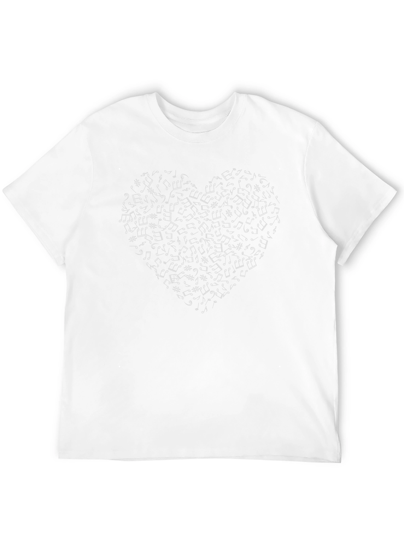 Music Heart Graphic T-Shirt - Black Cotton Tee
