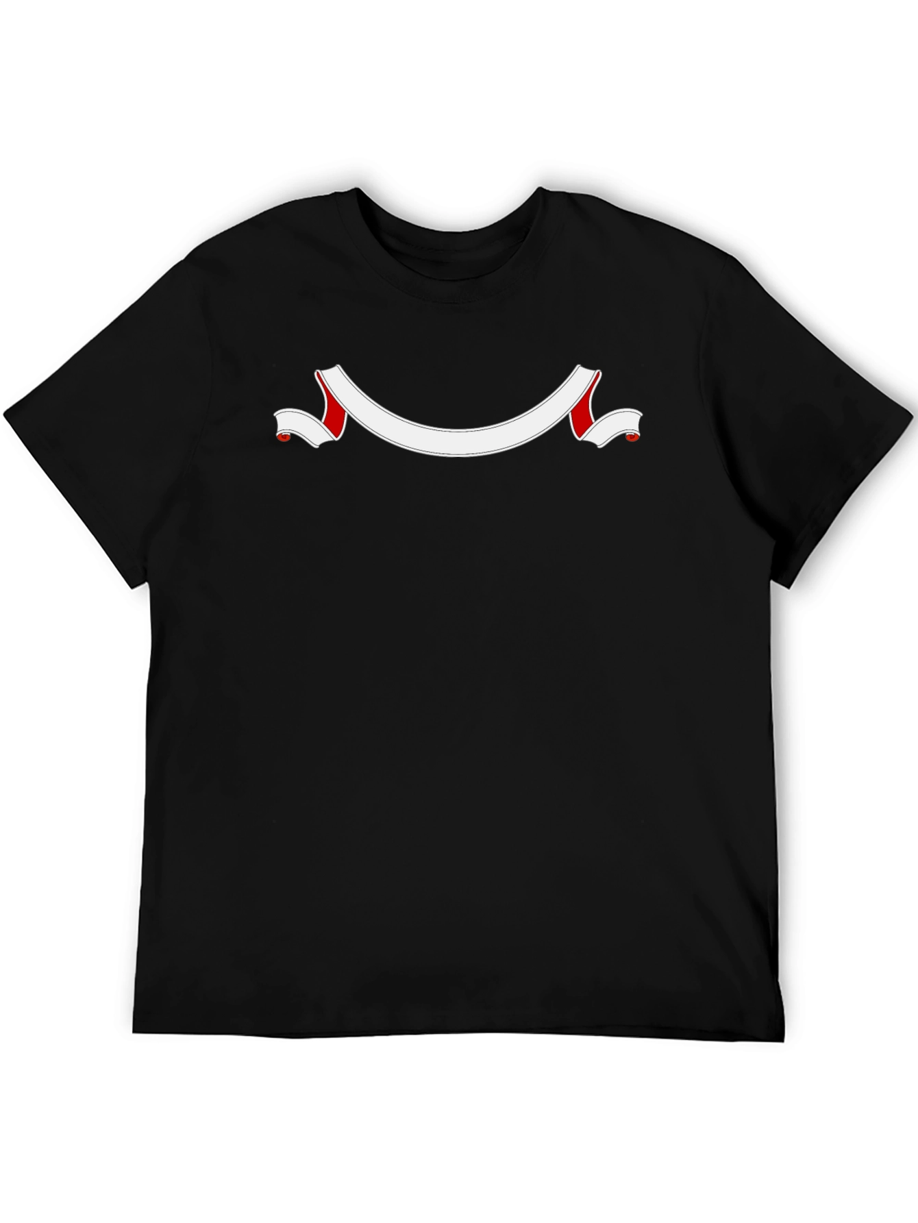 Black Graphic Tee with Ribbon