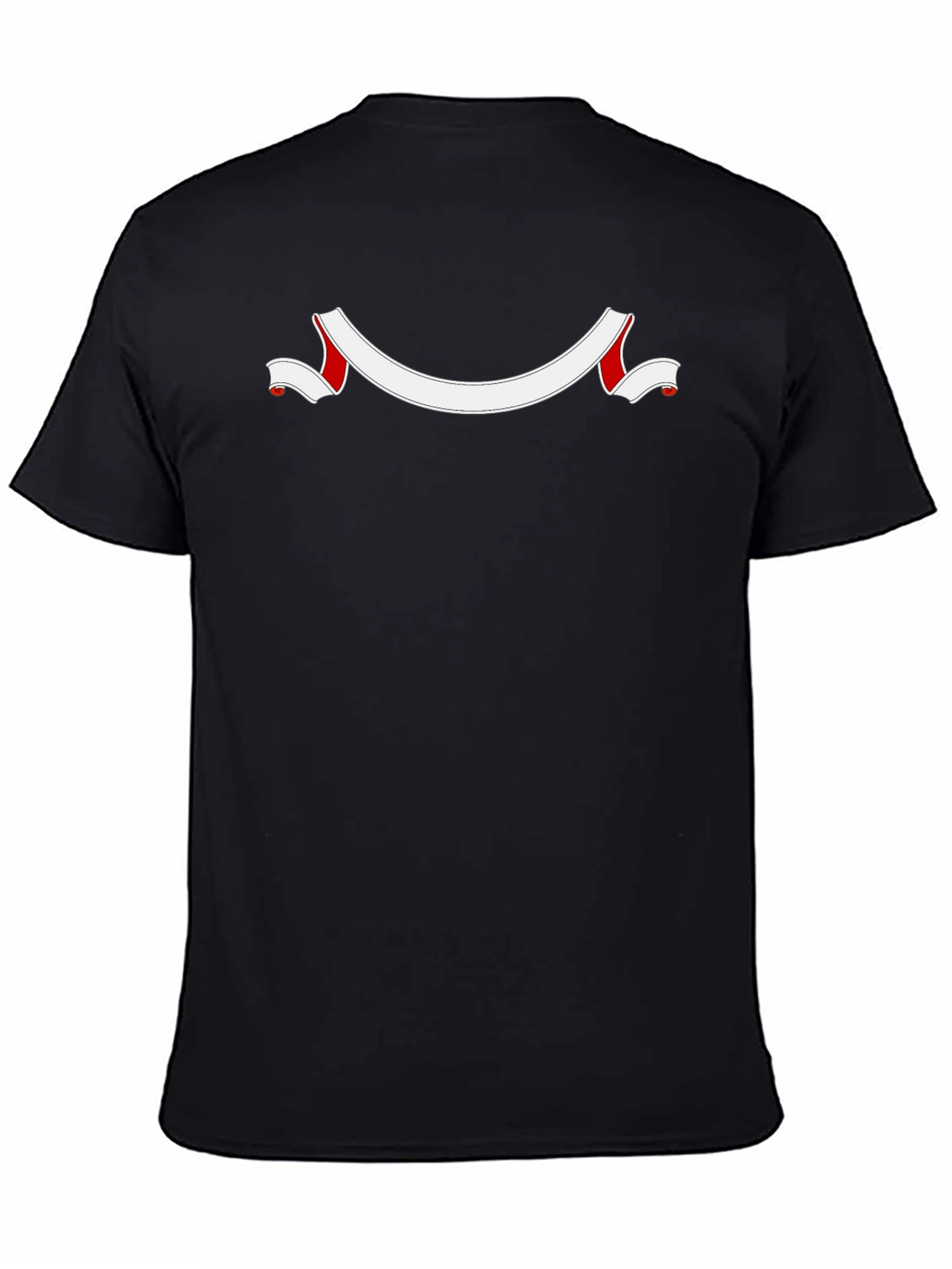 Black Graphic Tee with Ribbon