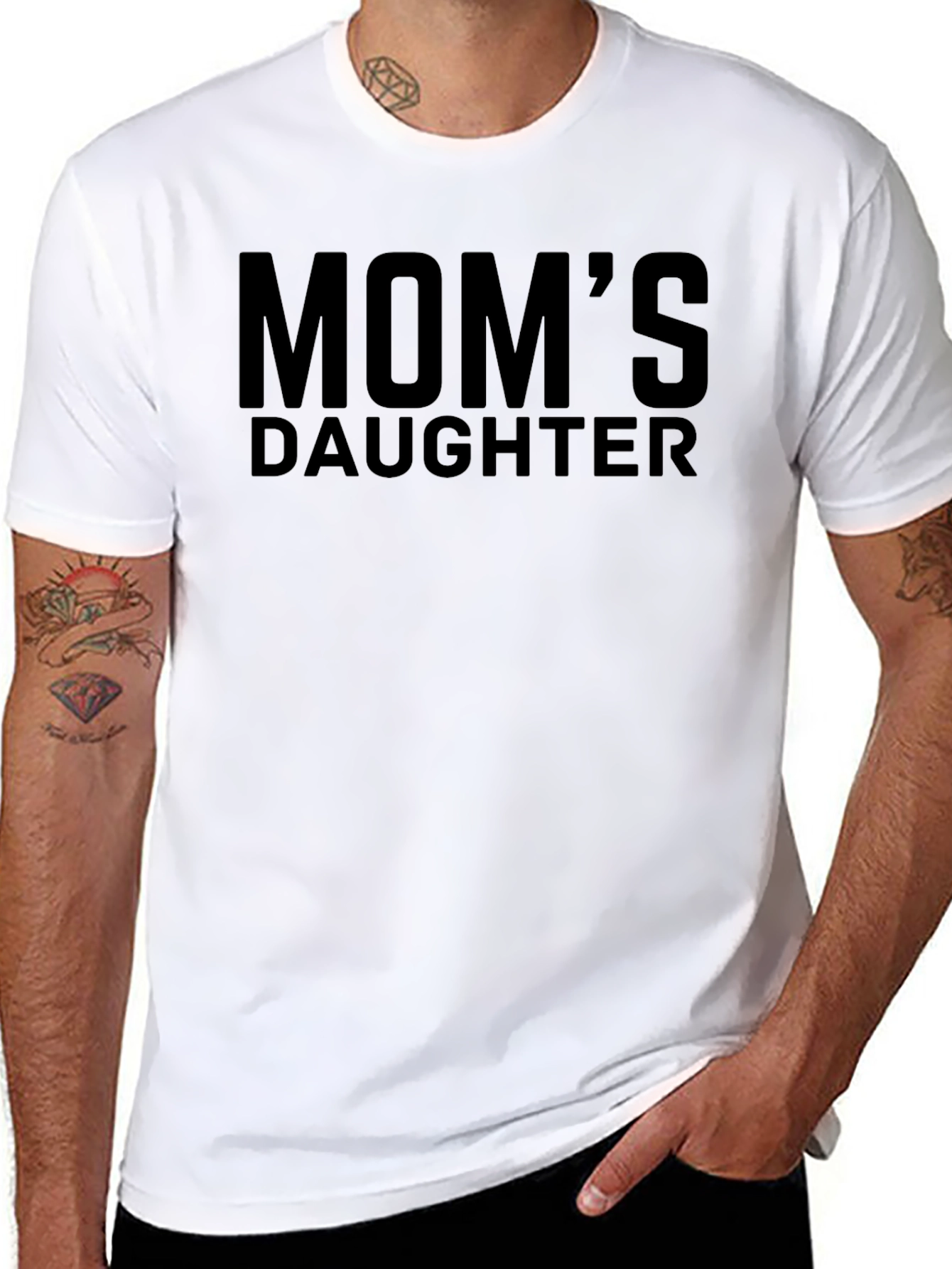 Moms Daughter Black T-Shirt