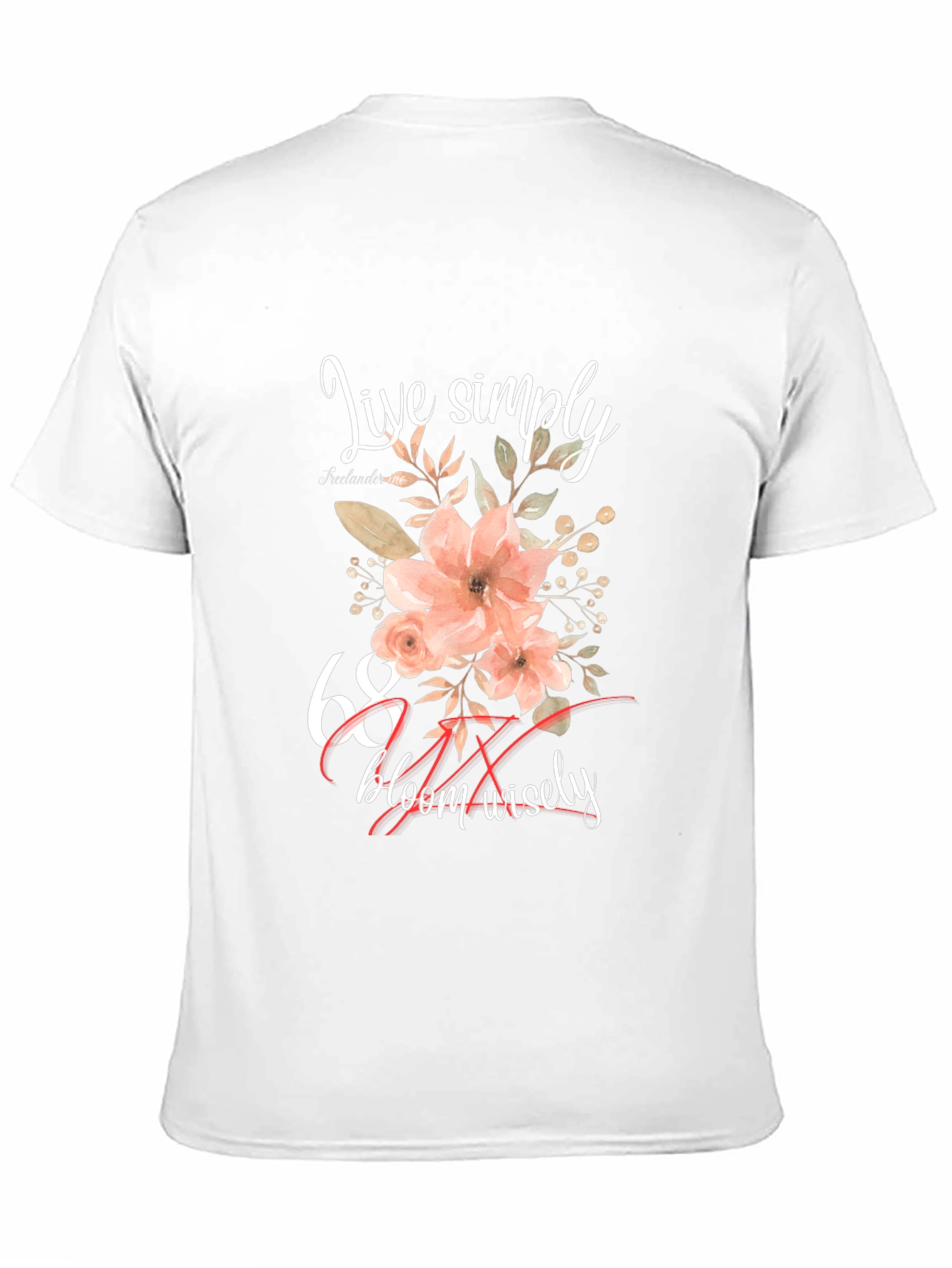 Live Simply Floral 68th Birthday T-Shirt