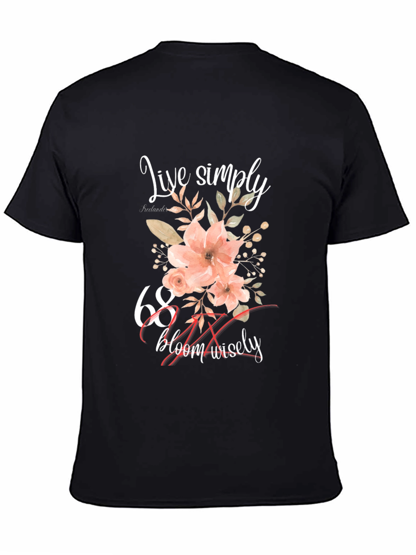 Live Simply Floral 68th Birthday T-Shirt
