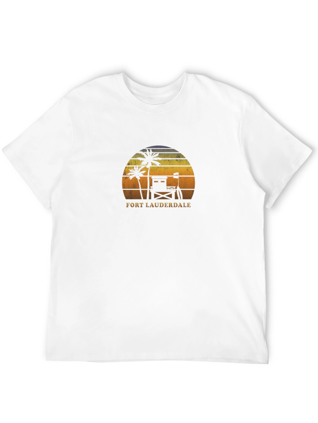 Fort Lauderdale Palm Tree Sunset Graphic T-Shirt