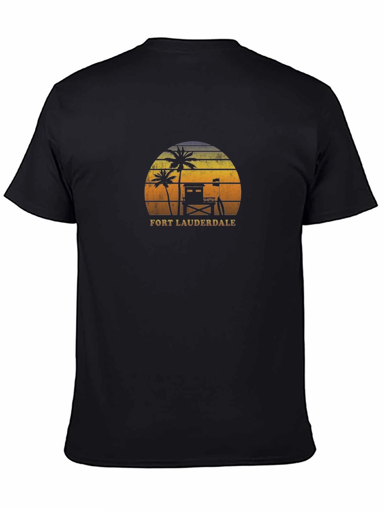 Fort Lauderdale Palm Tree Sunset Graphic T-Shirt