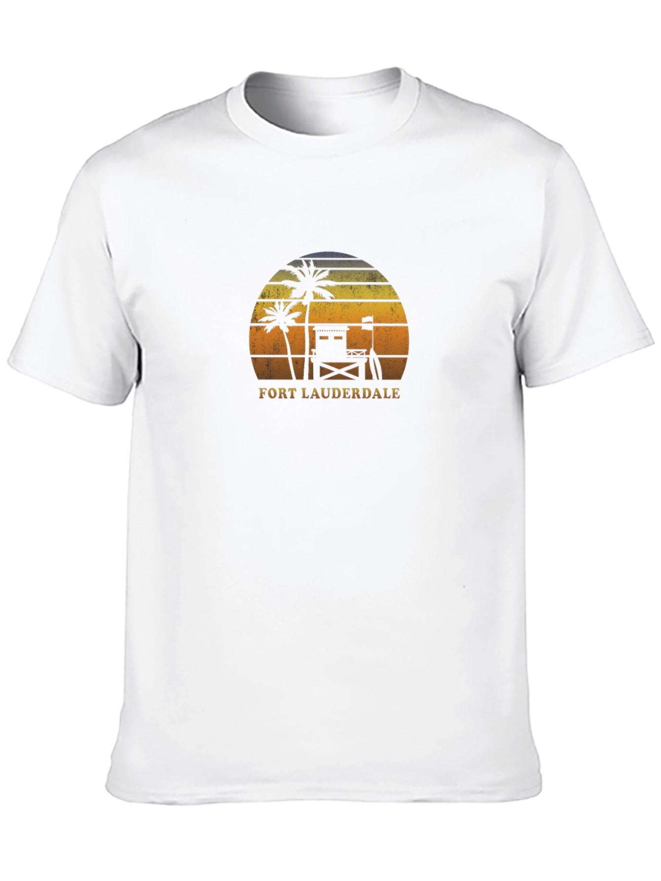 Fort Lauderdale Palm Tree Sunset Graphic T-Shirt
