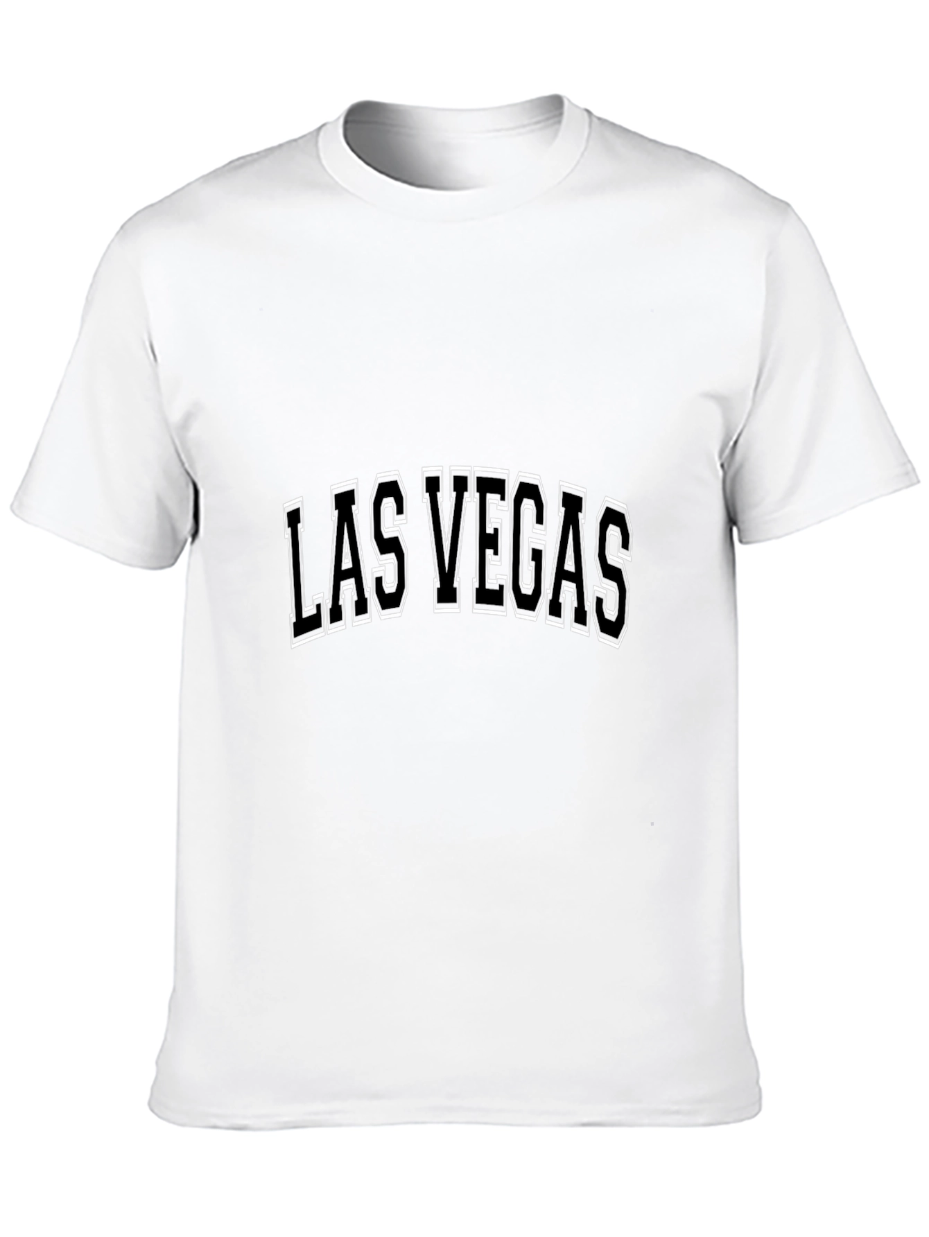 Las Vegas Graphic Print Black T-Shirt