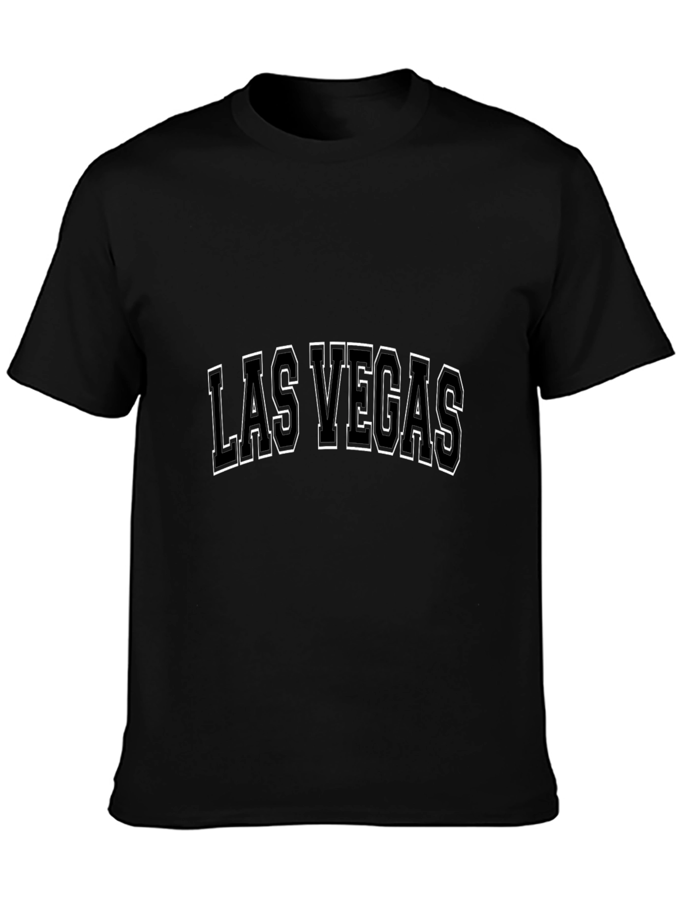 Las Vegas Graphic Print Black T-Shirt