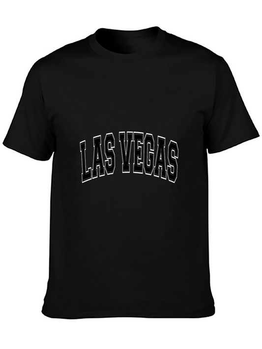 Las Vegas Graphic Print Black T-Shirt