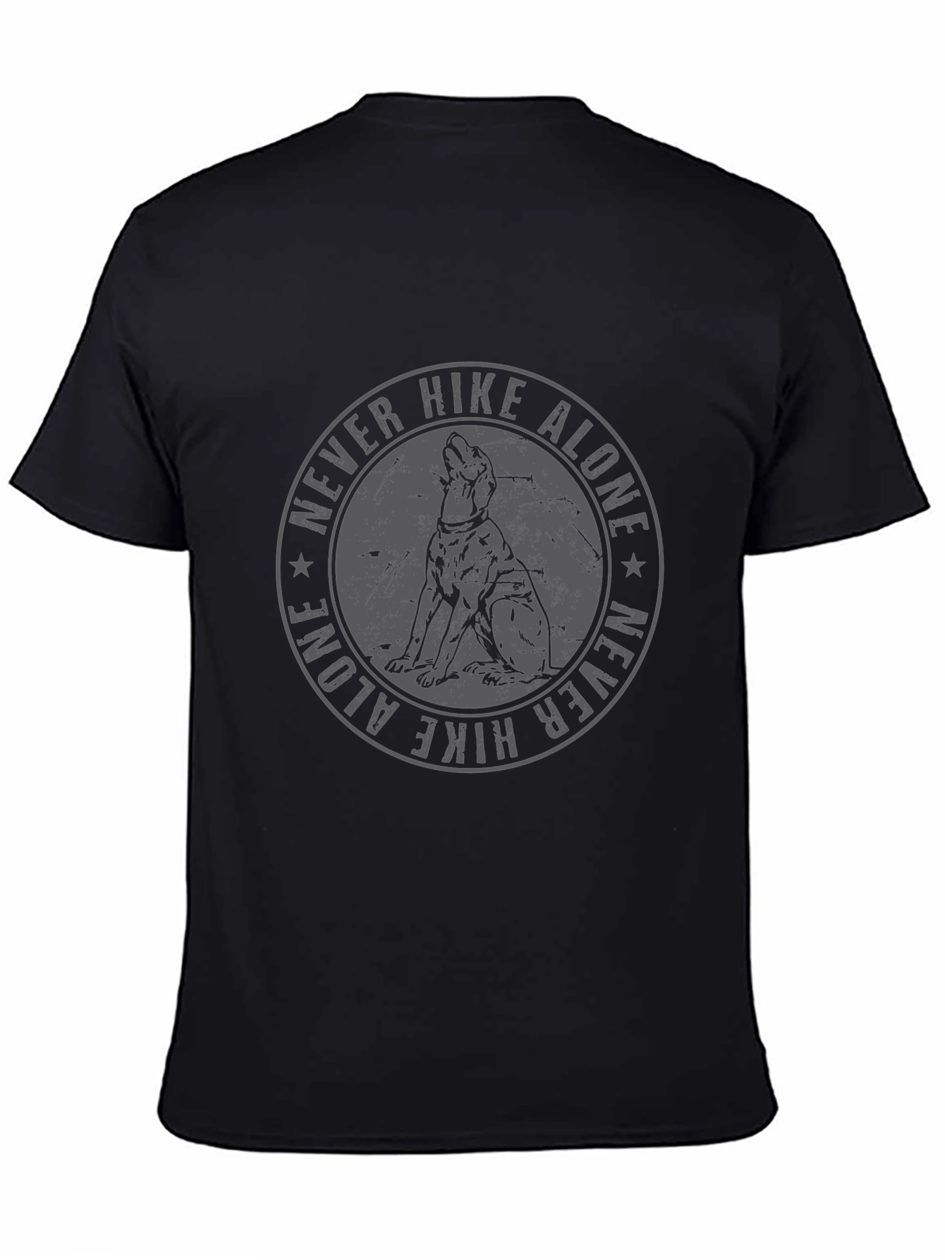 Never Hike Alone Graphic Tee - Black
