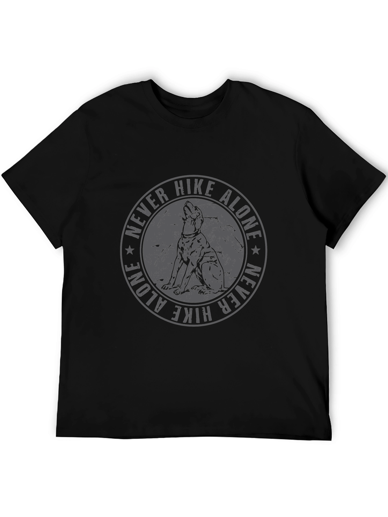 Never Hike Alone Graphic Tee - Black