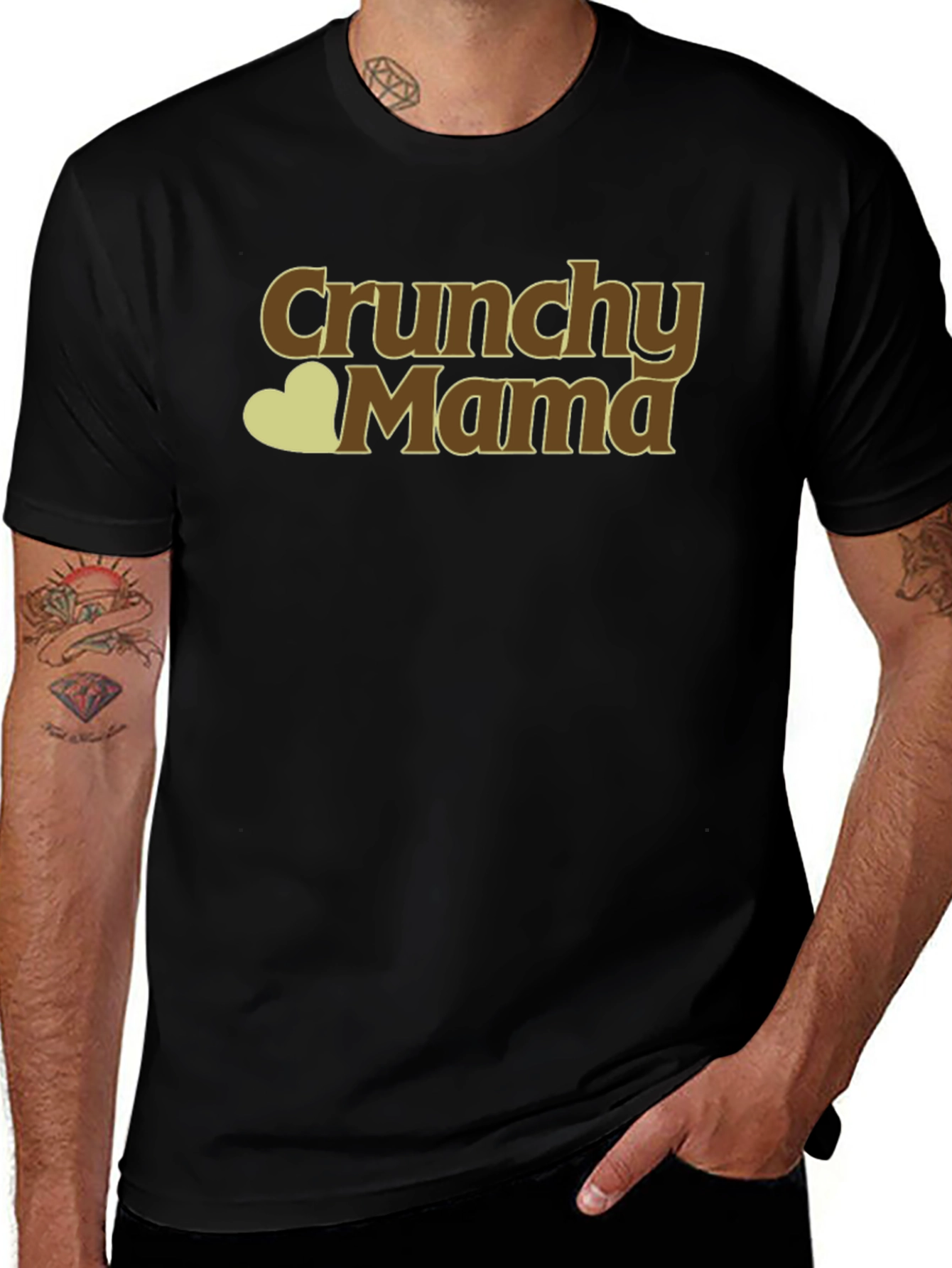 Crunchy Mama Black T-Shirt - Organic Style