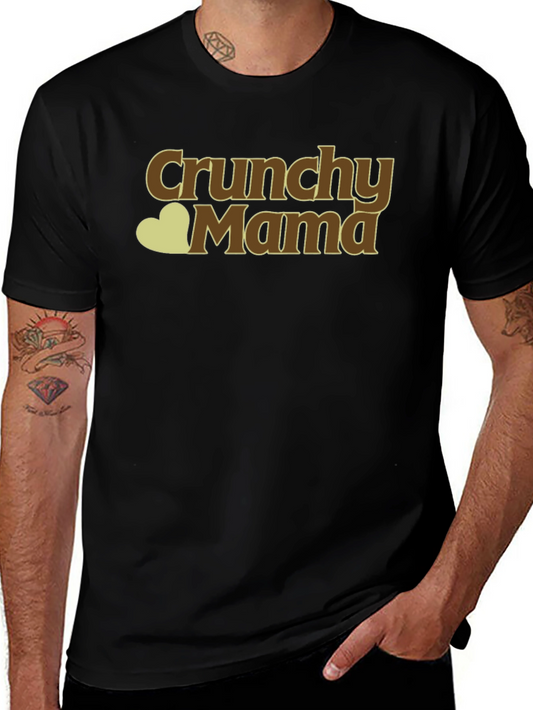 Crunchy Mama Black T-Shirt - Organic Style