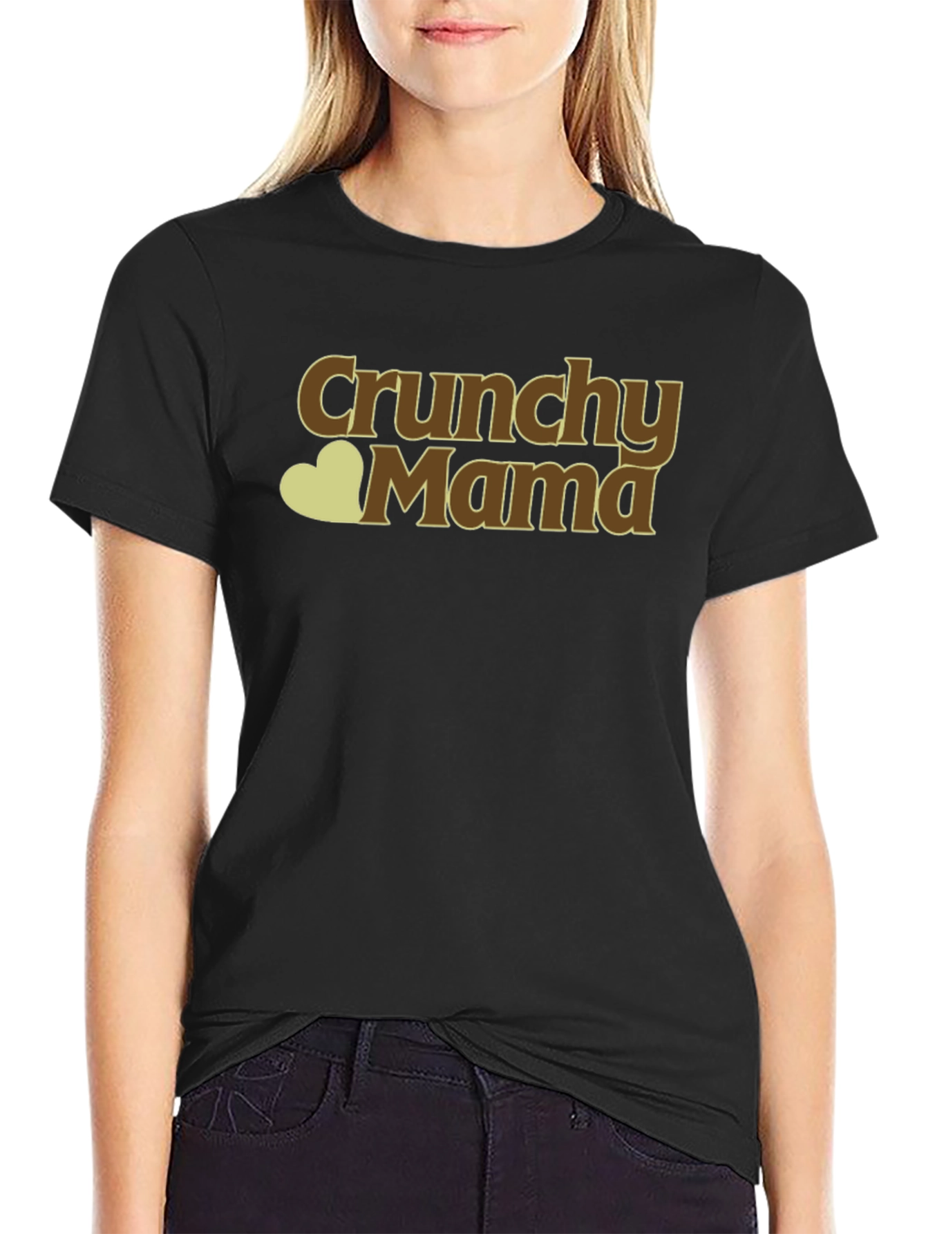 Crunchy Mama Black T-Shirt - Organic Style