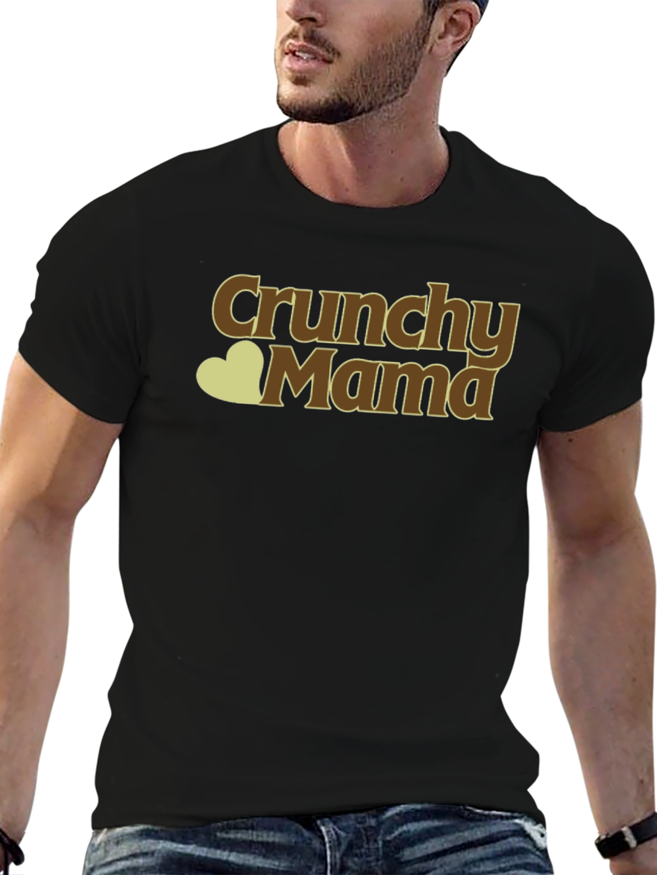Crunchy Mama Black T-Shirt - Organic Style