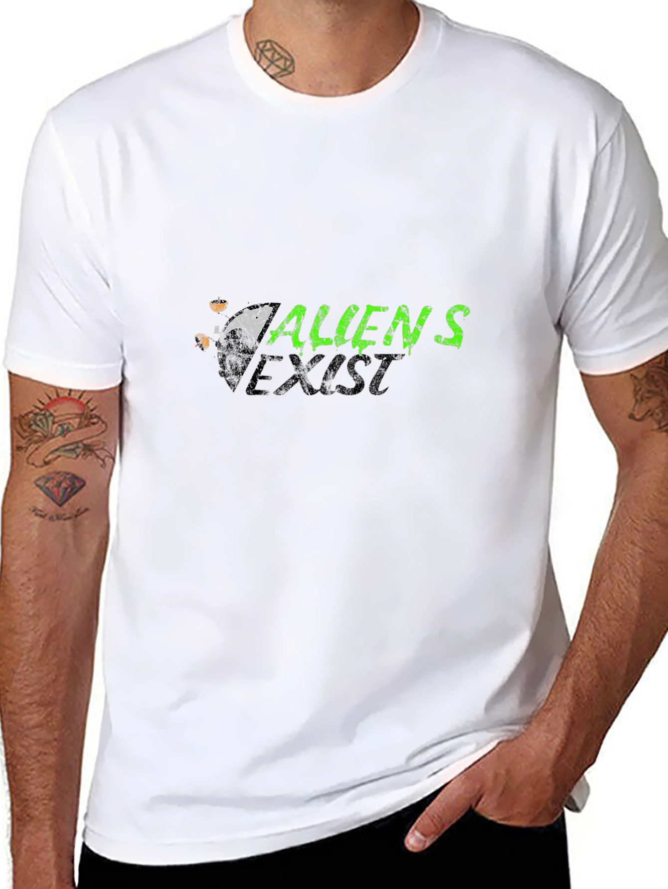 Aliens Exist Graphic T-Shirt - Black Tee