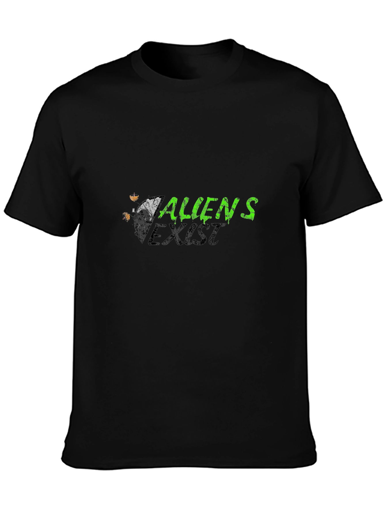 Aliens Exist Graphic T-Shirt - Black Tee