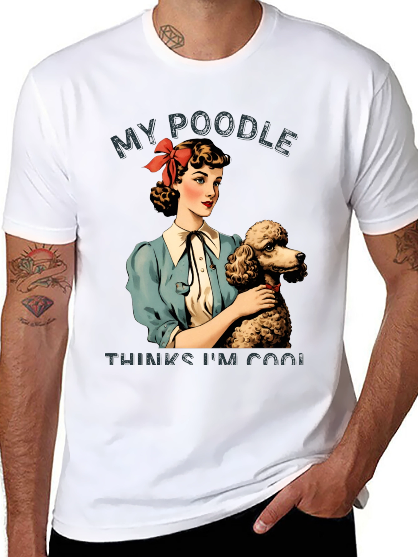 My Poodle Thinks Im Cool Graphic Tee