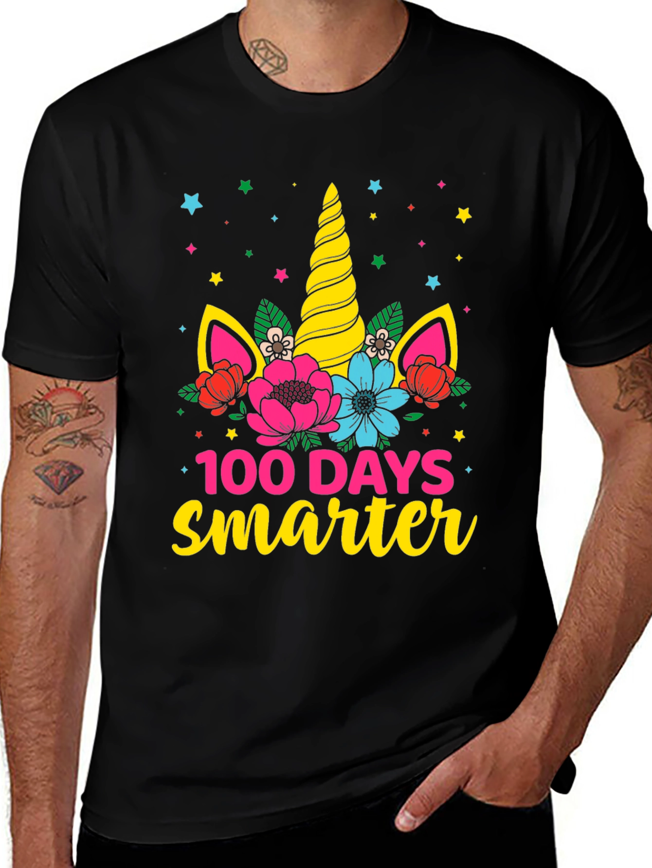 100 Days Smarter Unicorn Tee