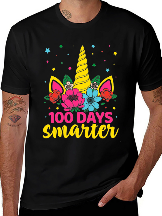 100 Days Smarter Unicorn Tee