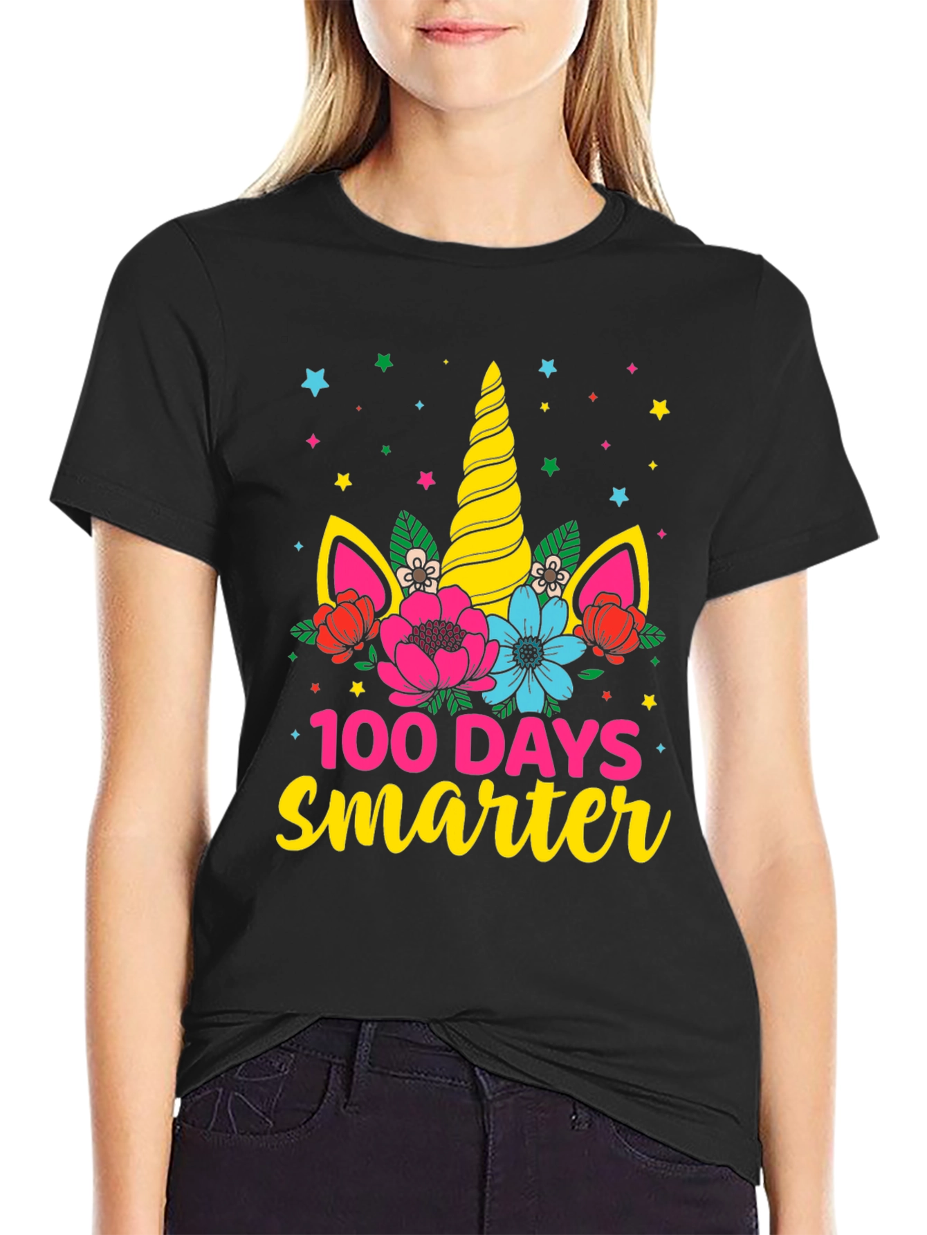 100 Days Smarter Unicorn Tee