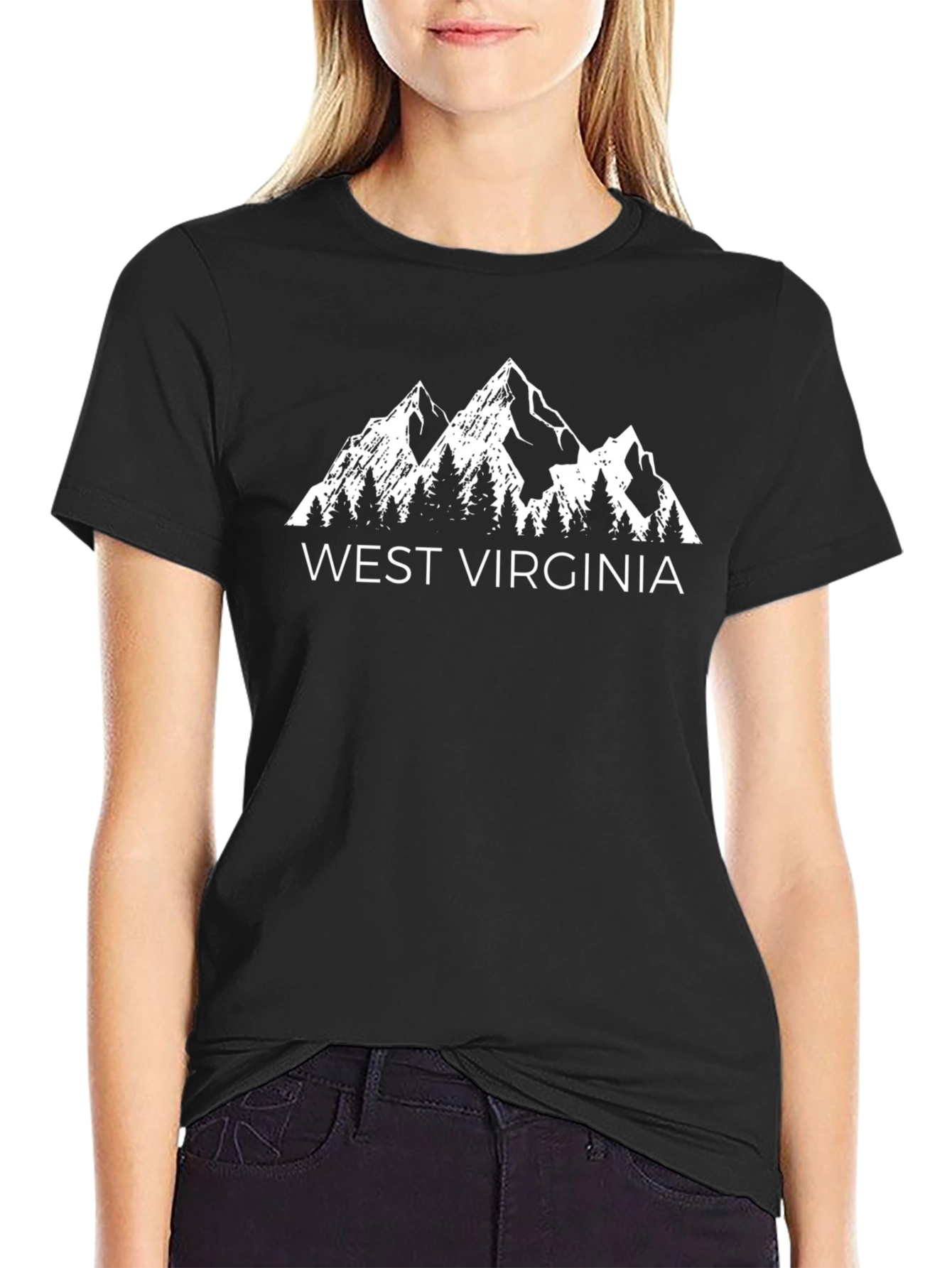 West Virginia Mountain Graphic Tee - Black