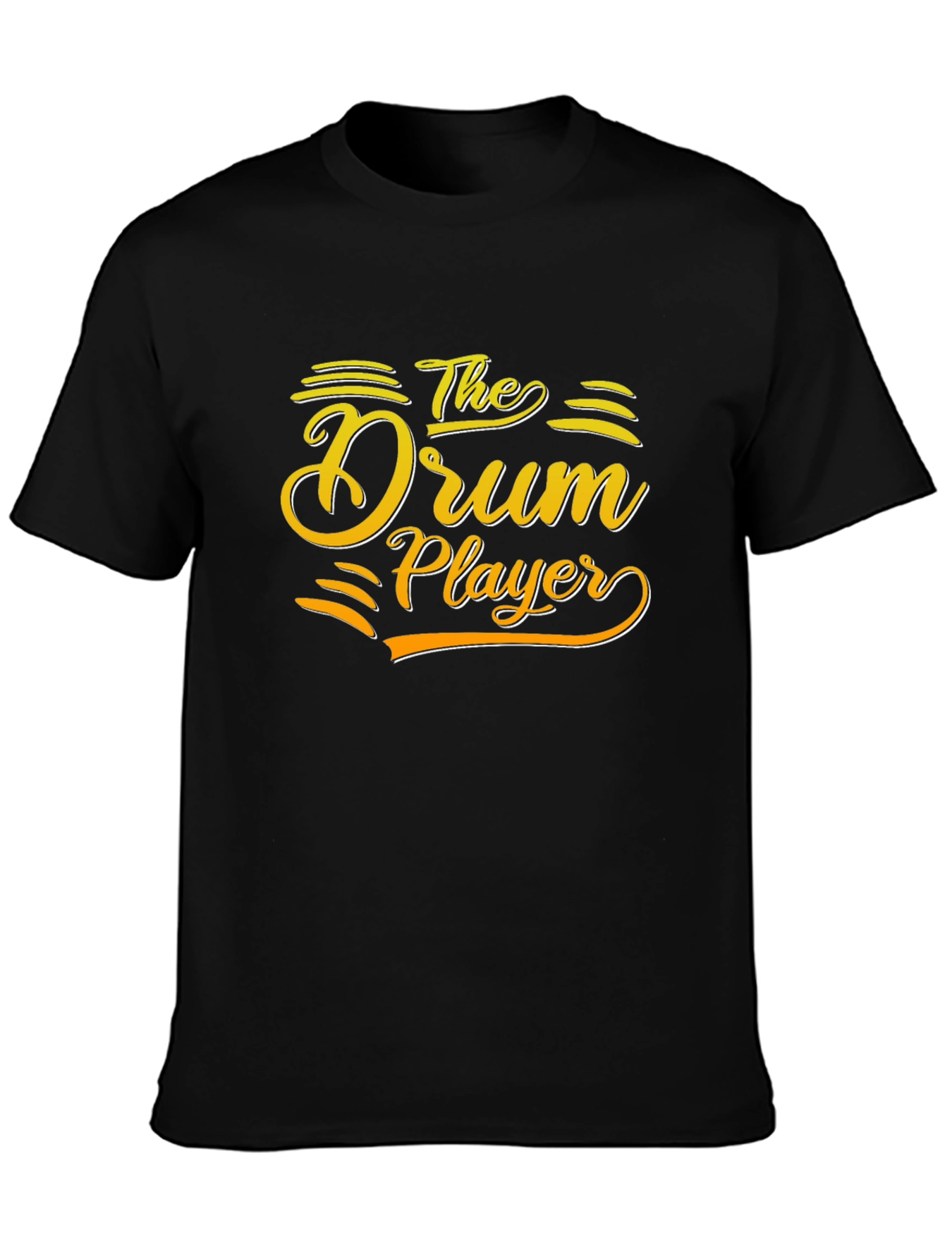 The Drum Player Graphic Tee - Black Cotton T-Shirt