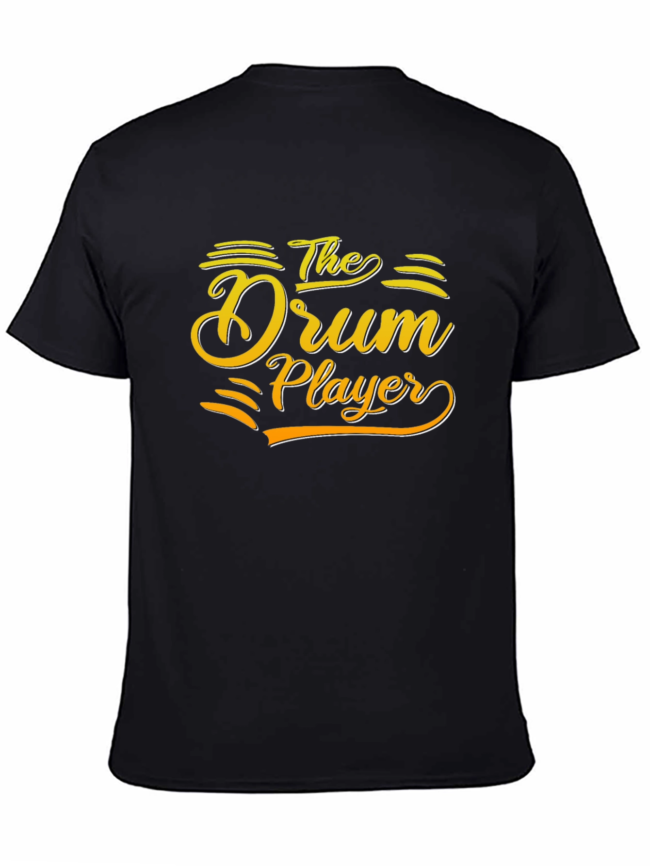The Drum Player Graphic Tee - Black Cotton T-Shirt