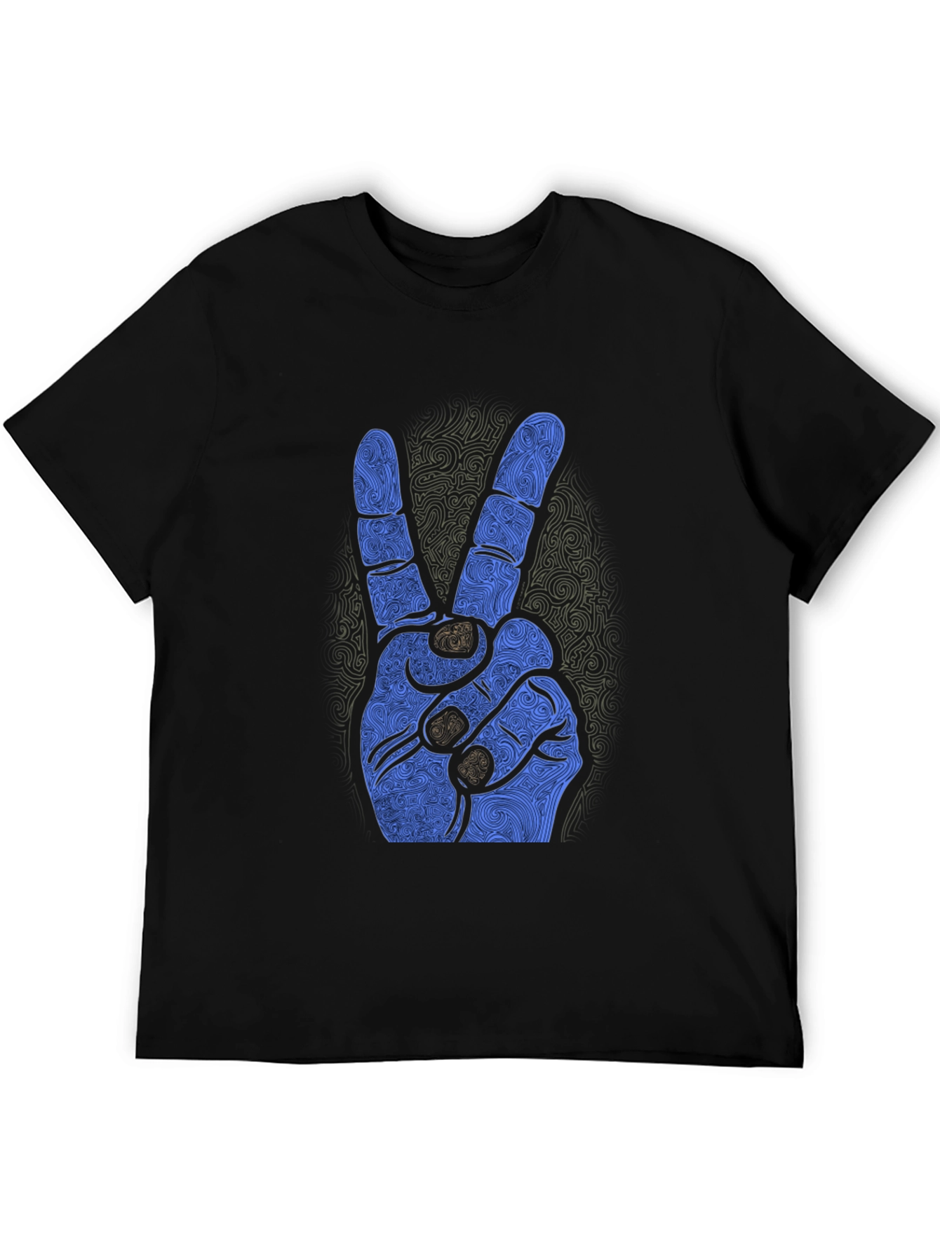 Peace Sign Graphic Black Tee