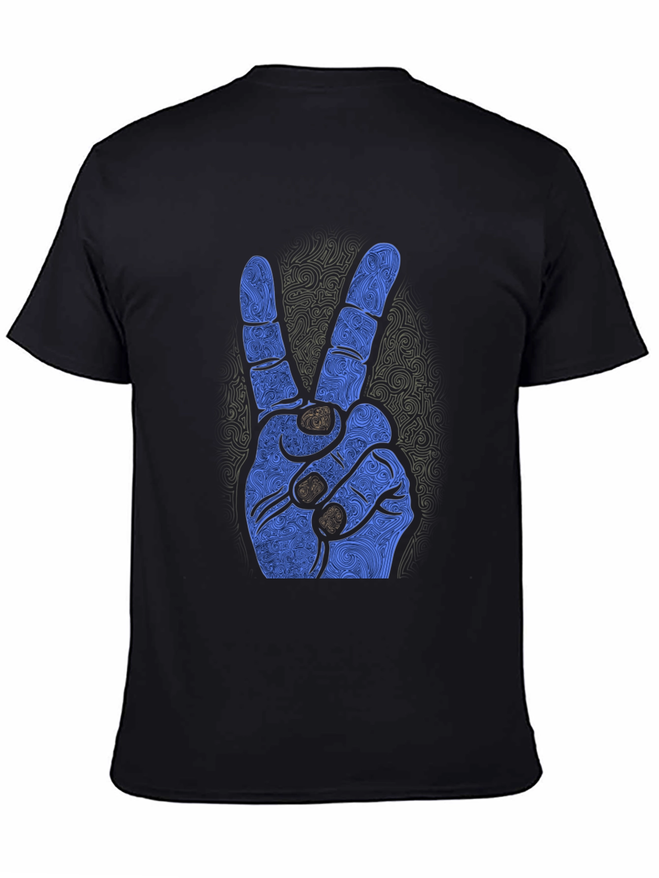 Peace Sign Graphic Black Tee
