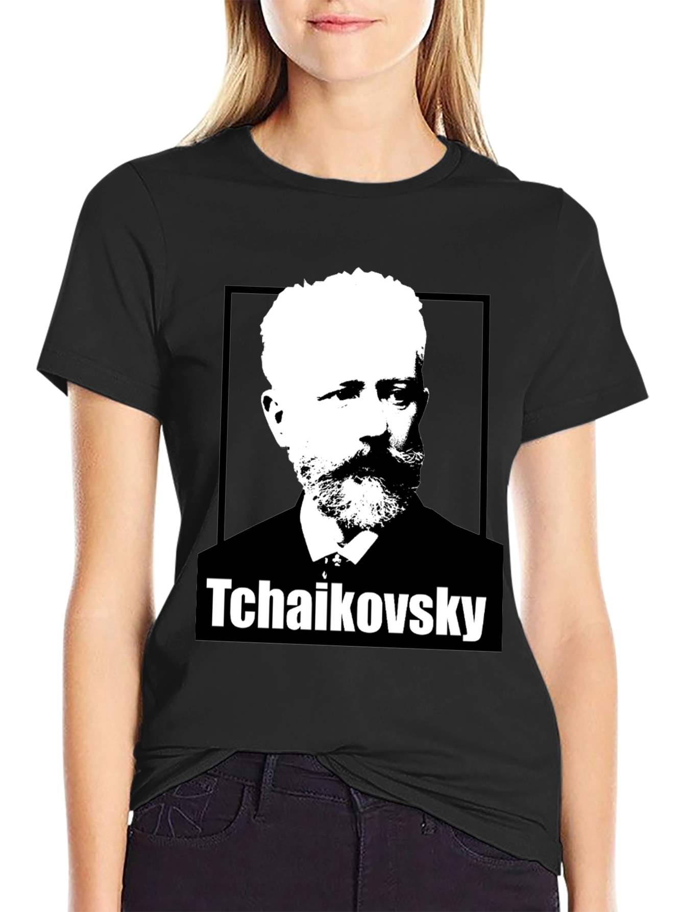 Tchaikovsky Graphic Print Black T-Shirt