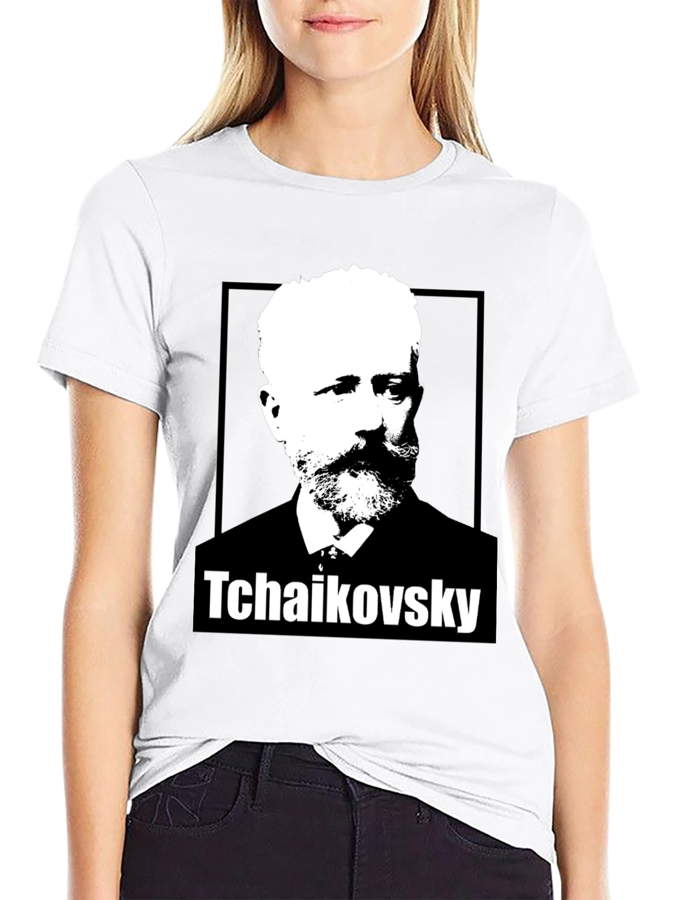 Tchaikovsky Graphic Print Black T-Shirt