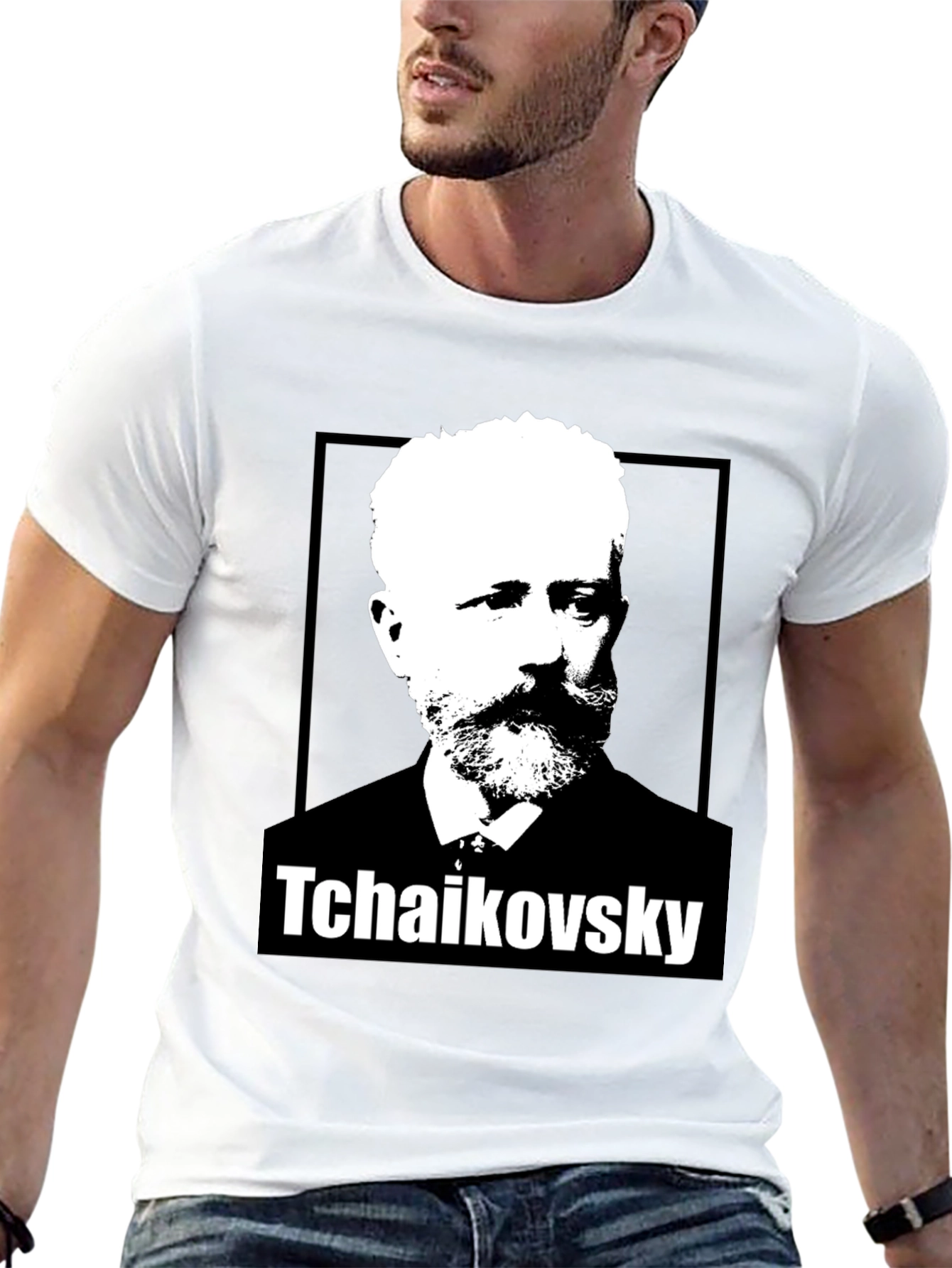 Tchaikovsky Graphic Print Black T-Shirt