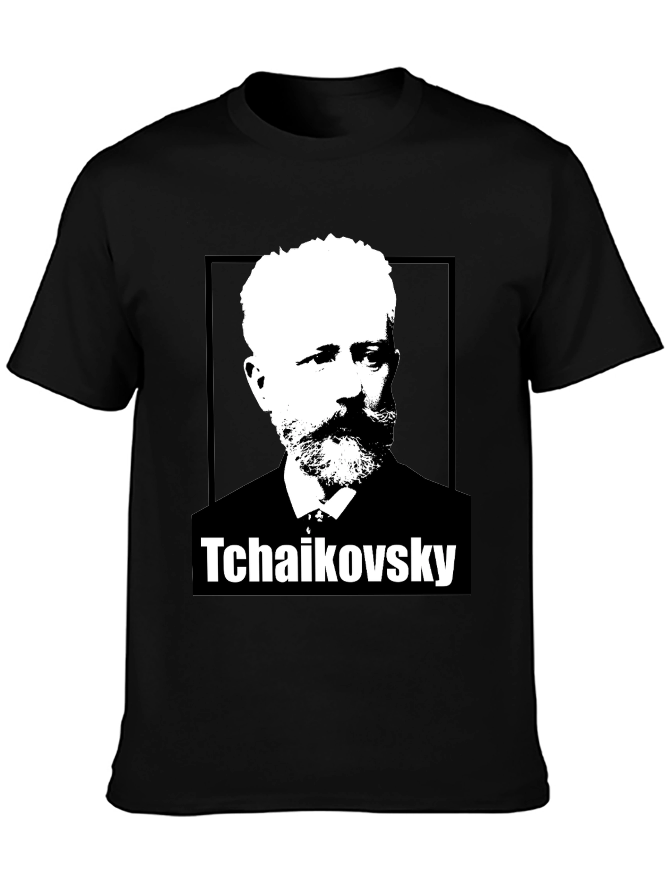 Tchaikovsky Graphic Print Black T-Shirt