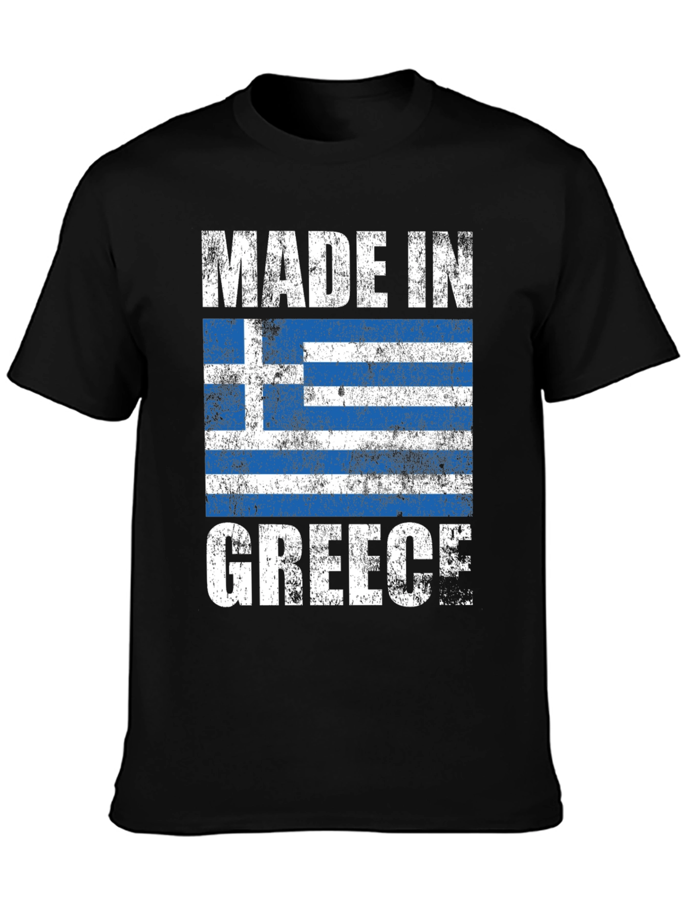Made in Greece Flag T-Shirt - Distressed Graphic Tee