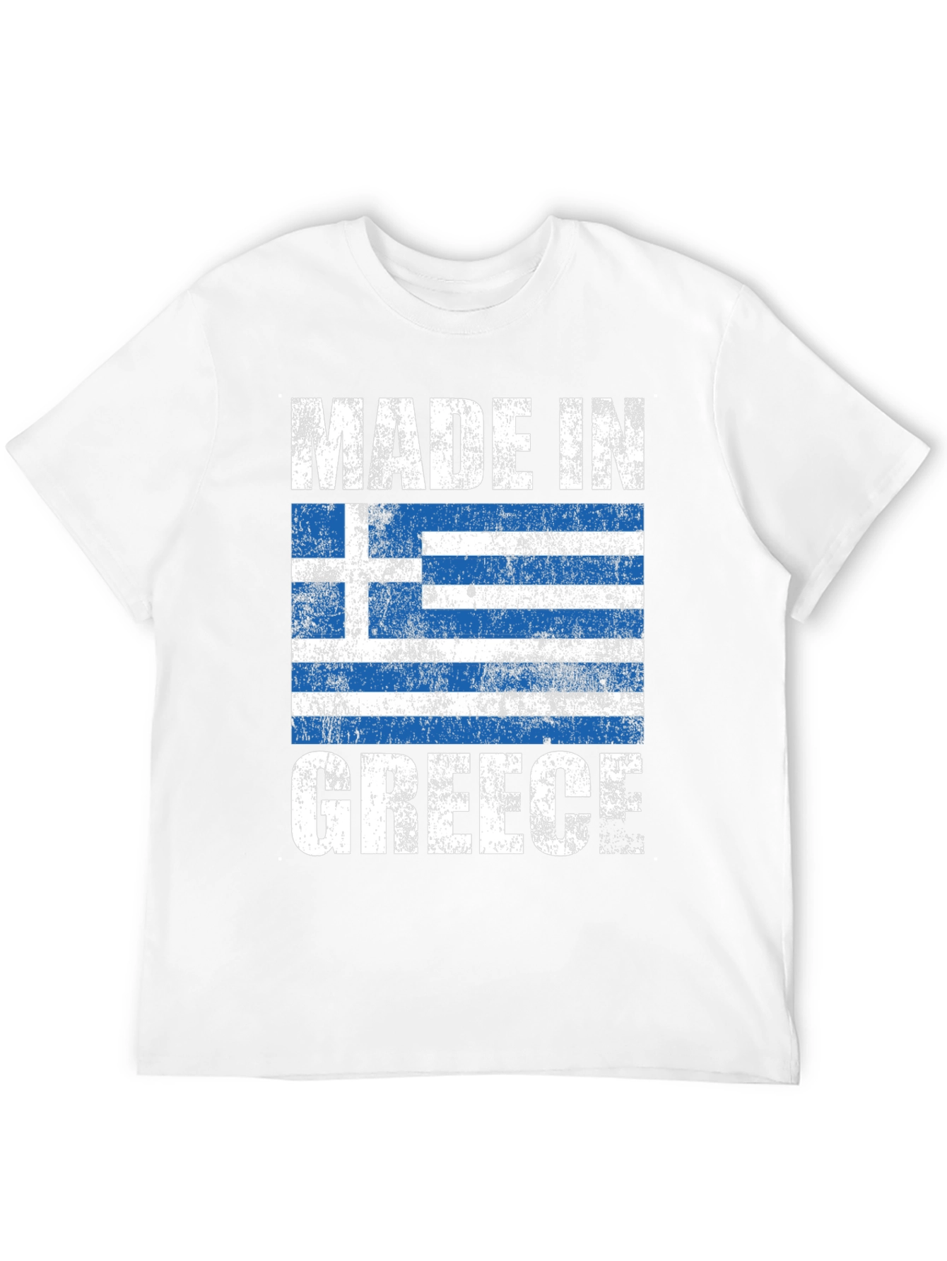 Made in Greece Flag T-Shirt - Distressed Graphic Tee