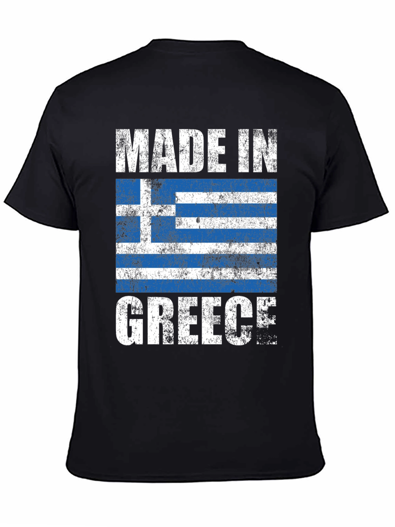 Made in Greece Flag T-Shirt - Distressed Graphic Tee