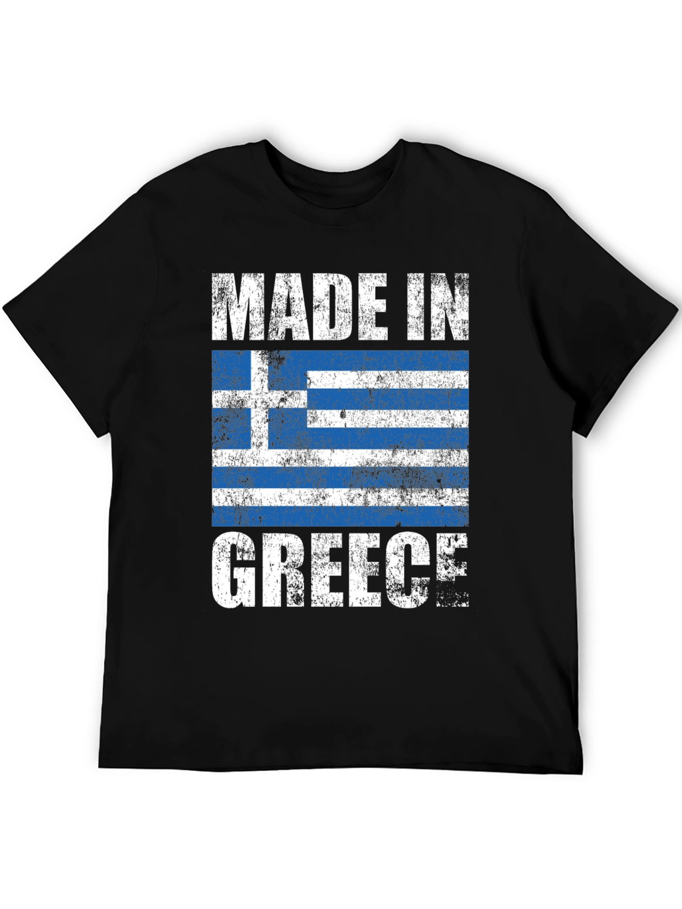 Made in Greece Flag T-Shirt - Distressed Graphic Tee