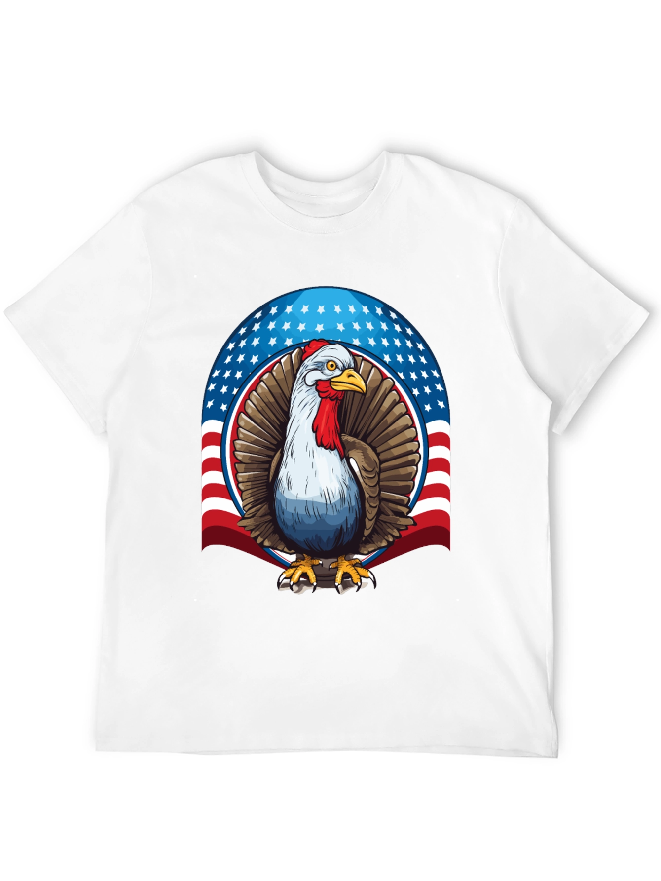 Patriotic Turkey Graphic T-Shirt