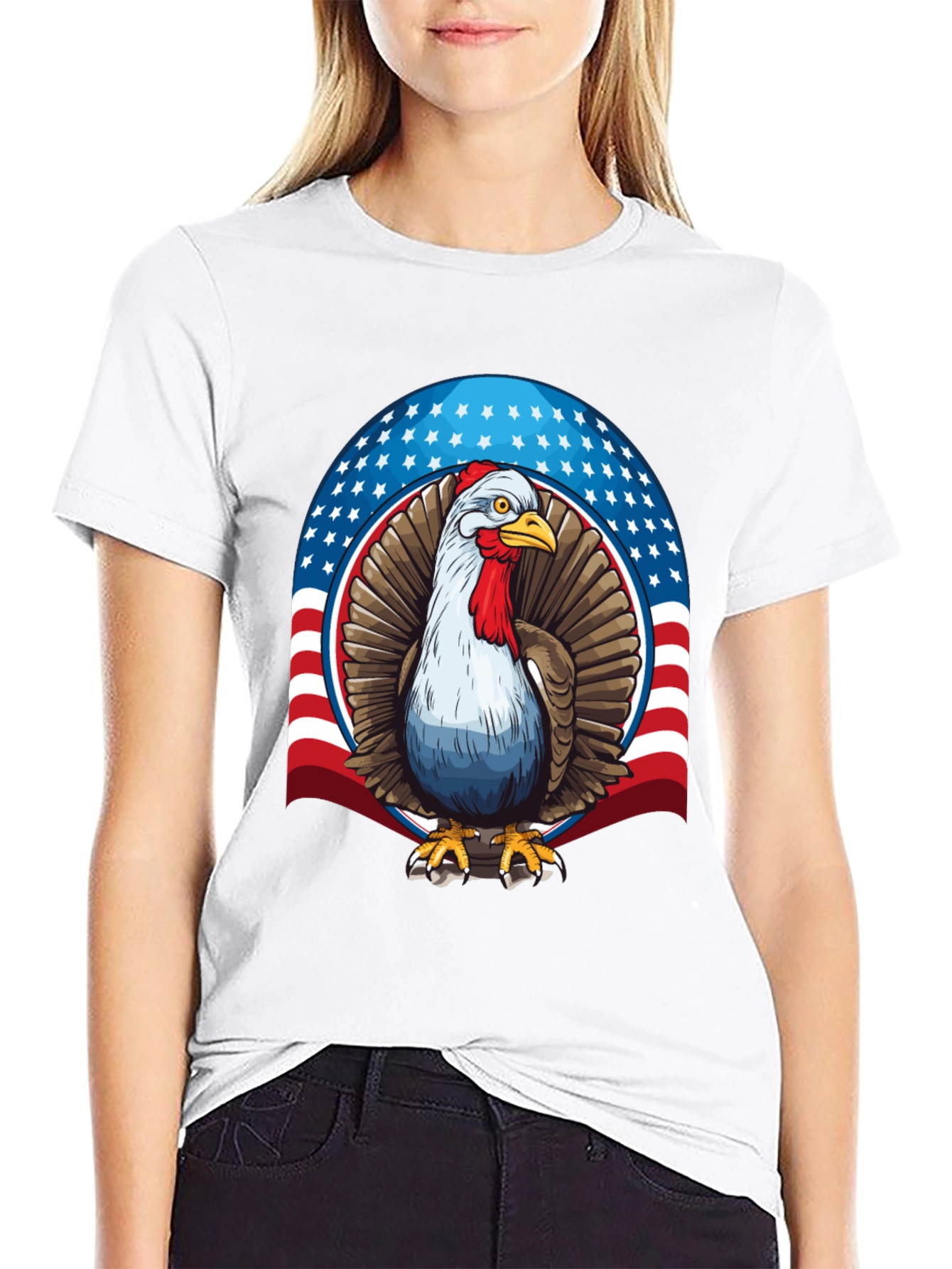 Patriotic Turkey Graphic T-Shirt
