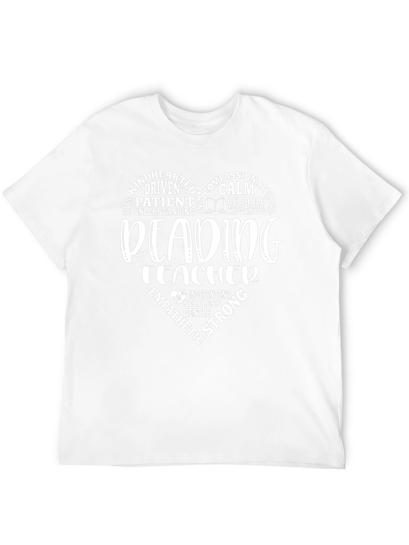 Reading Teacher Heart Graphic T-Shirt