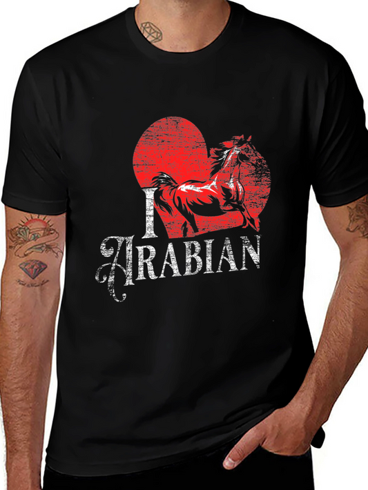 I Love Arabian Horse Graphic T-Shirt - Equestrian Style