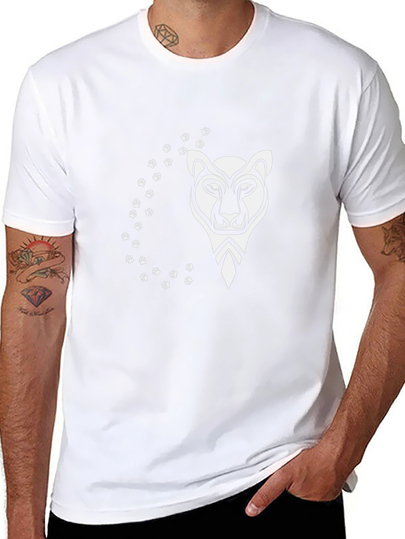 Black T-Shirt with Panther Design