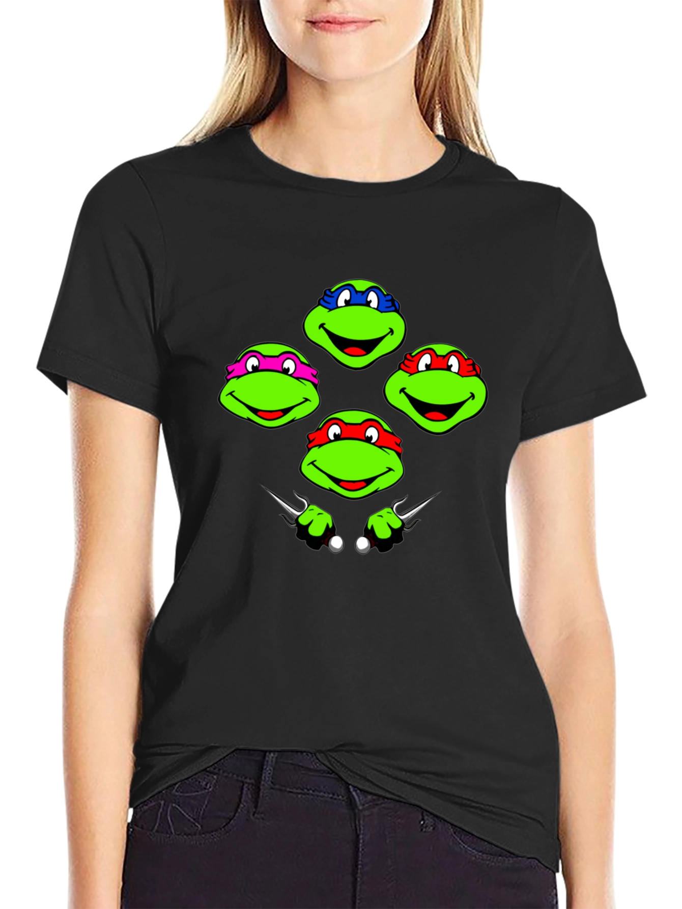 TMNT T-Shirt: Ninja Turtles Faces Graphic Tee