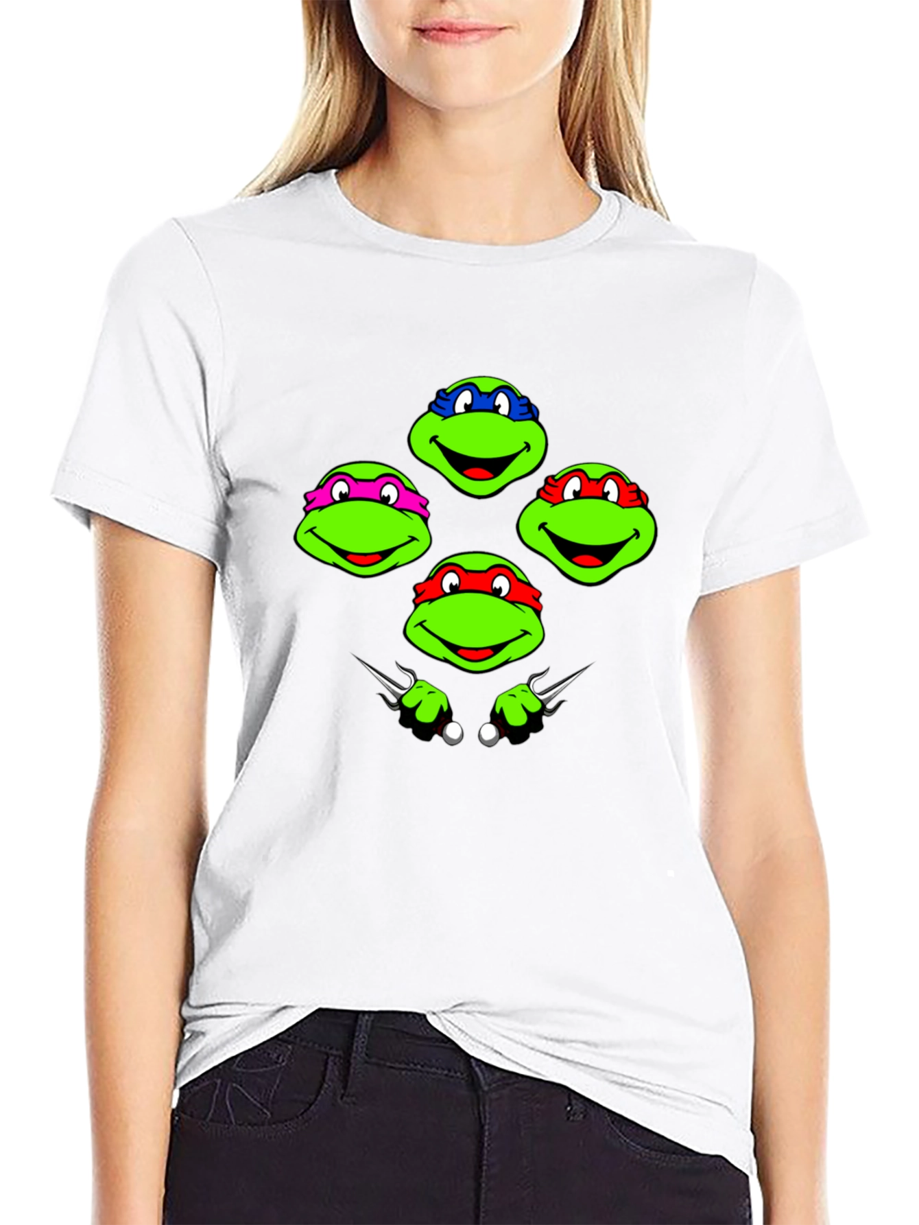 TMNT T-Shirt: Ninja Turtles Faces Graphic Tee