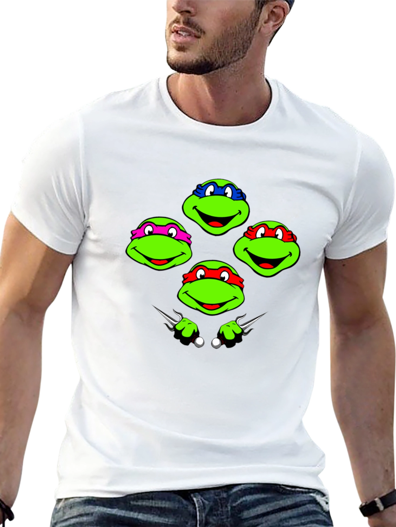 TMNT T-Shirt: Ninja Turtles Faces Graphic Tee