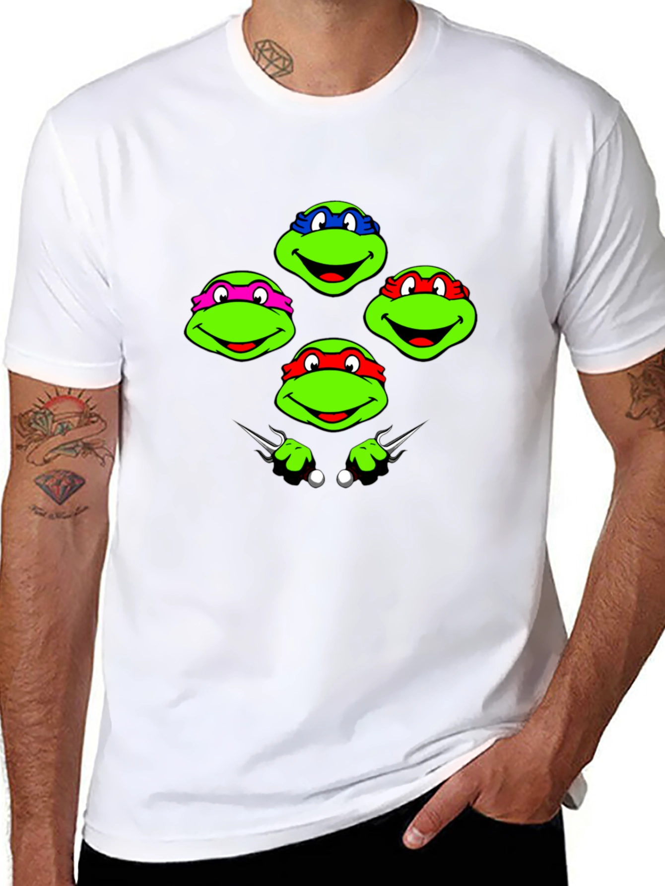 TMNT T-Shirt: Ninja Turtles Faces Graphic Tee