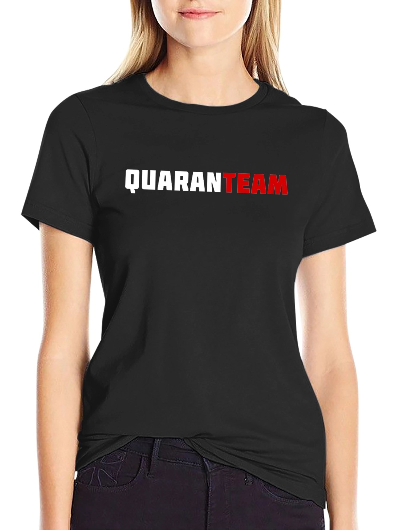 QuaranTEAM Black Graphic Tee