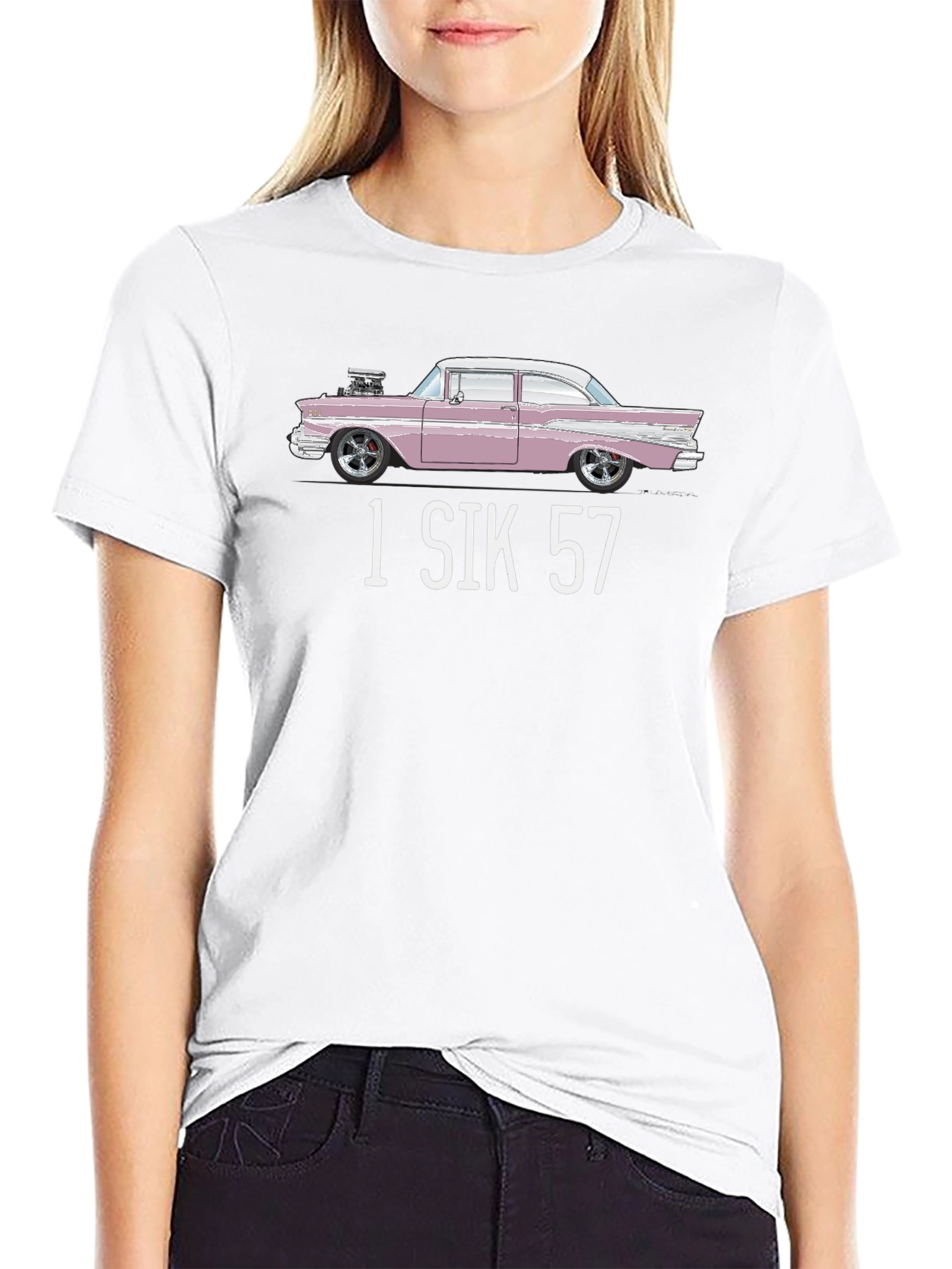 1 SIK 57 Car Graphic T-Shirt